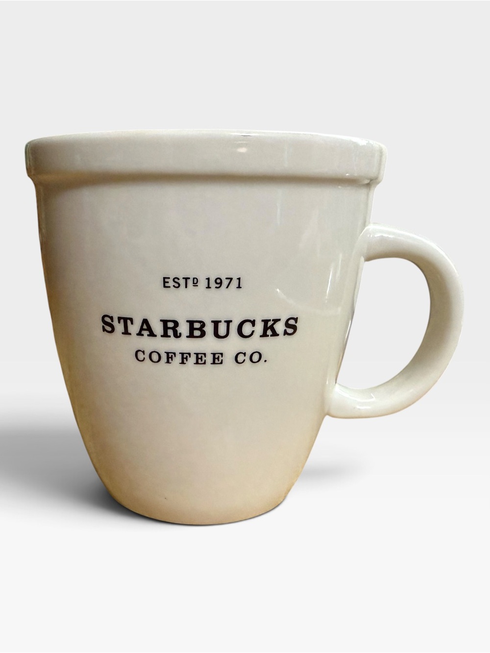 Vintage Starbucks Barista Abbey White Ceramic 18 Ounce Coffee Mug